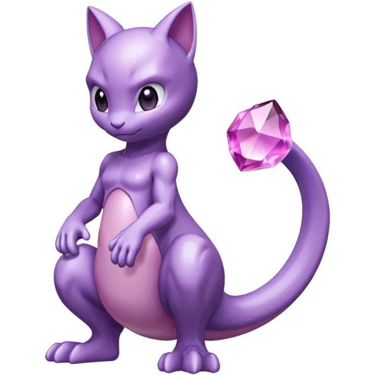 Pokemon legendary purple and pink crystal mewtwo emoji