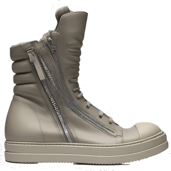 Rick owens geobasket sneaker zip hightop detailed sideprofile emoji