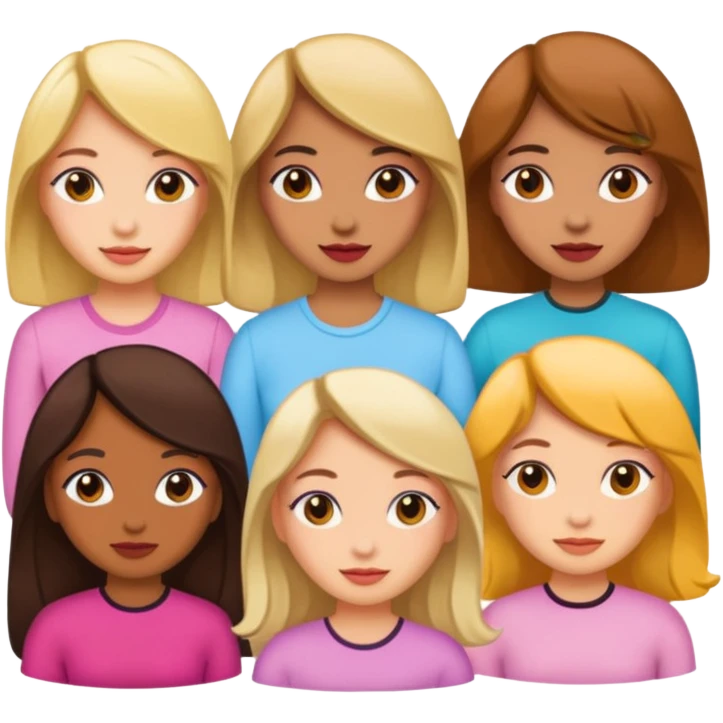 Stickers de chicas femeninas emoji