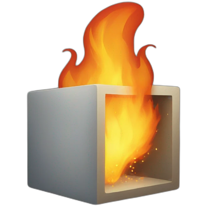 full space square on fire emoji