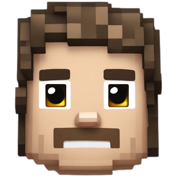 Minecraft head 2D Steve emoji