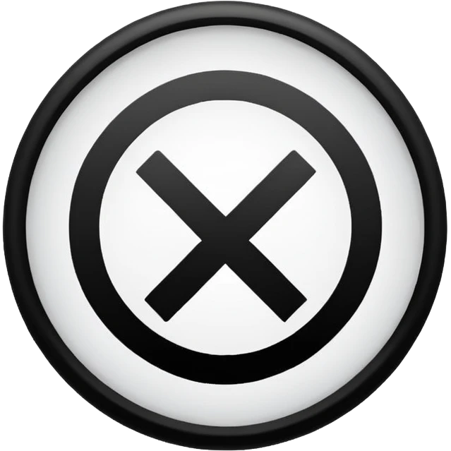 Black circle with a check mark on it emoji