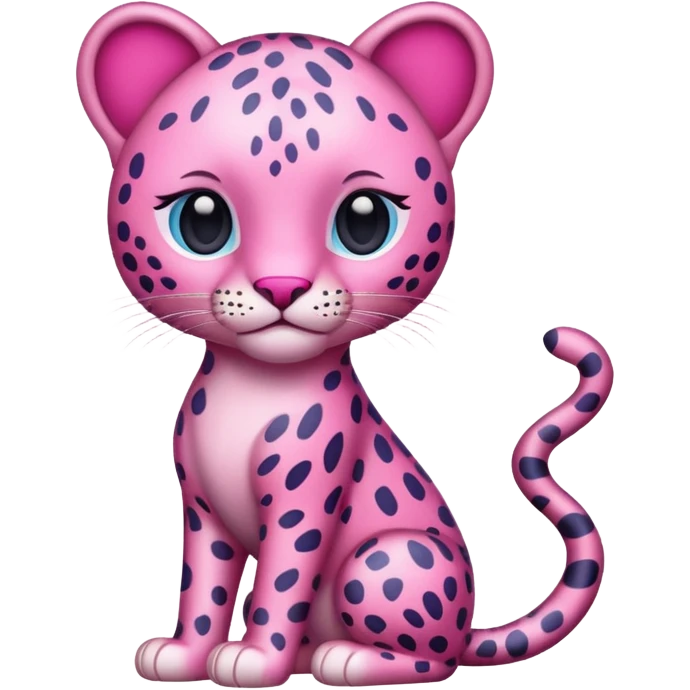 Emoji leopardo rosa cuerpo entero emoji