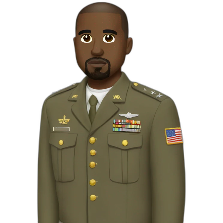 Kanye West military uniform emoji