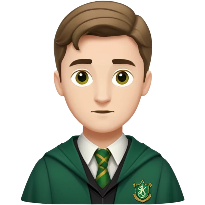 Matt Thorpe is Graham Montague  in harry potter, wear hogwarts slytherin uniform emoji