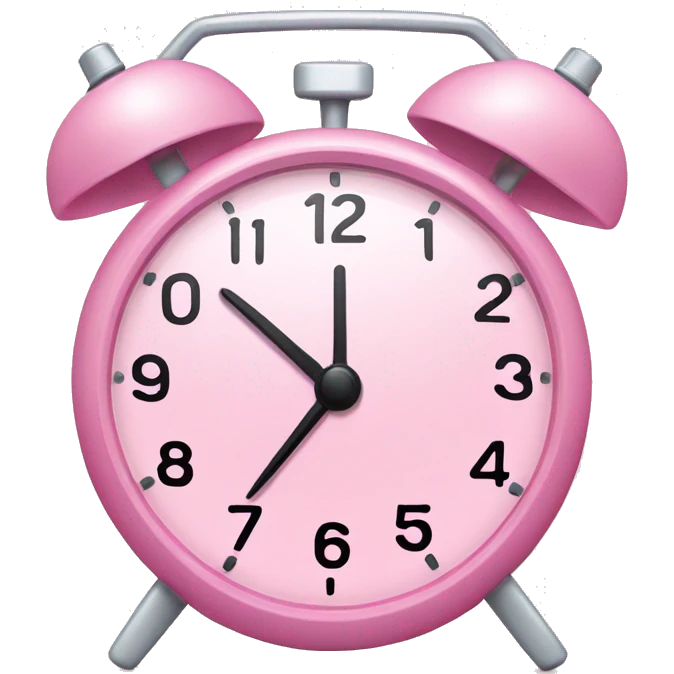 Baby pink alarm, clock emoji