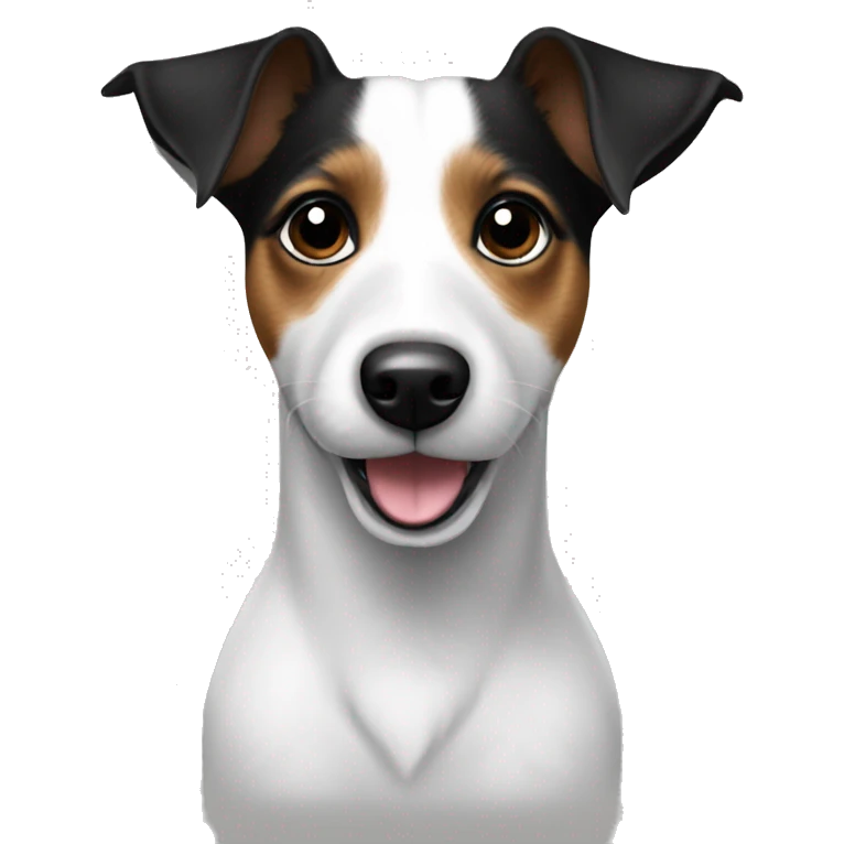 black and white jack russell emoji