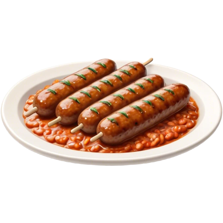Cinematic Realistic Cevapi Dish Emoji, depicted as small, grilled minced meat sausages with a charred exterior rendered with lifelike textures and warm, savory lighting. emoji