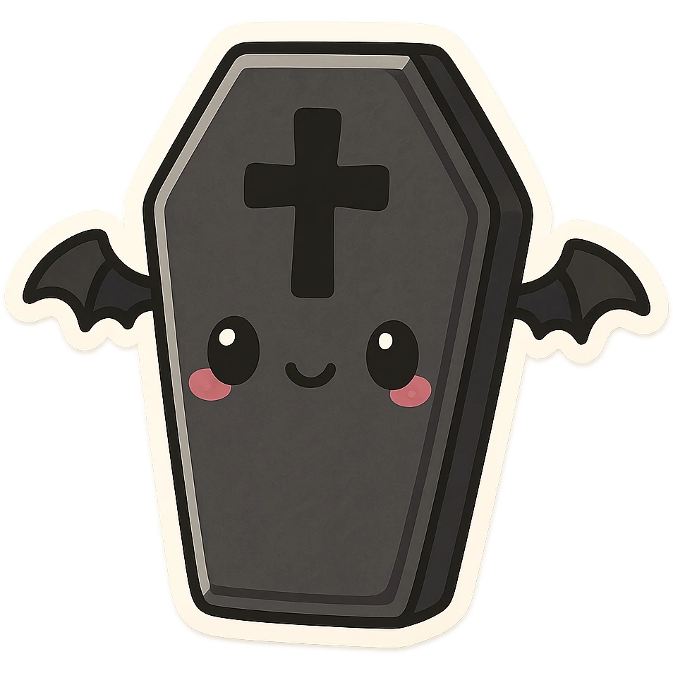 Goth black object emoji