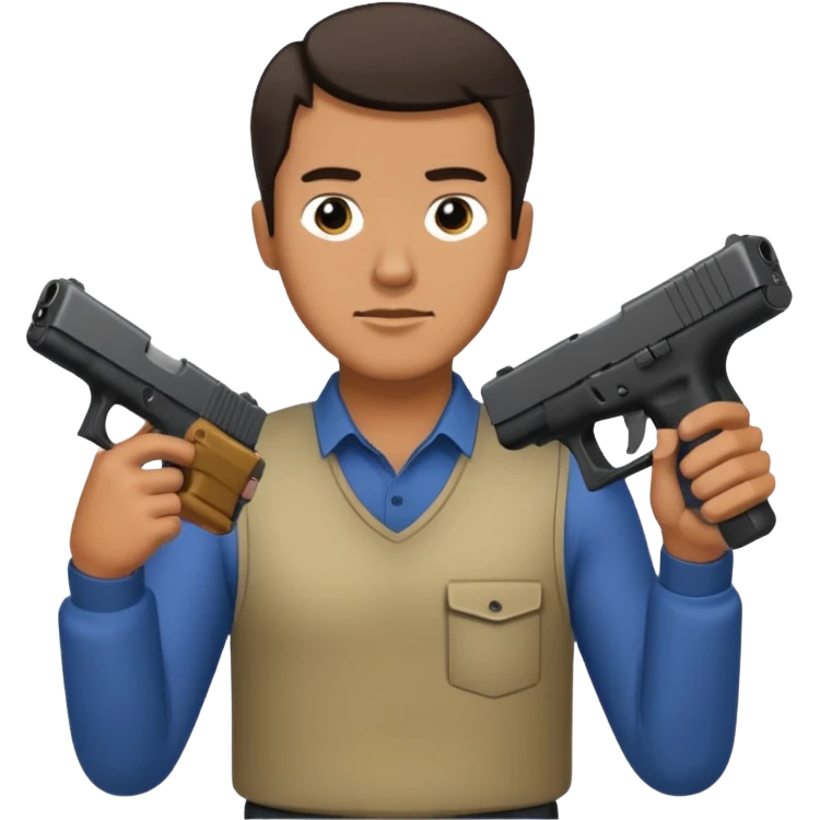 GUY HOLDING A GLOCK 19 GEN 5 emoji