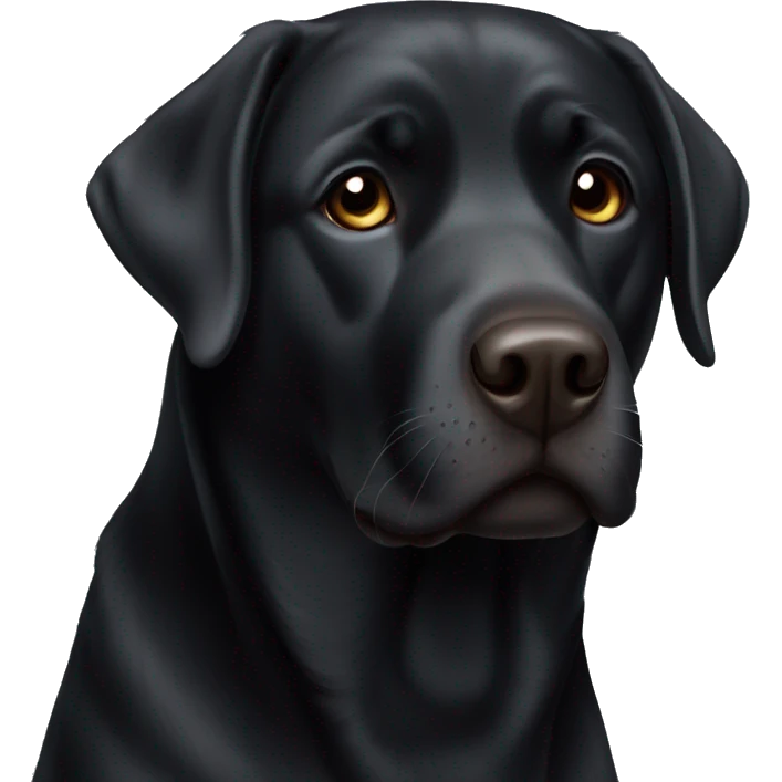 Black labrador chubby emoji