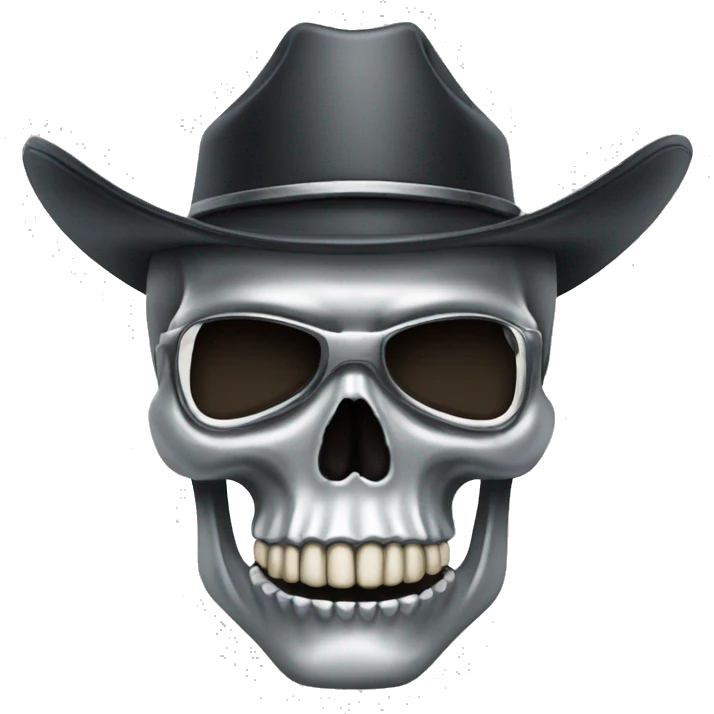 chrome-skull-cowboying emoji