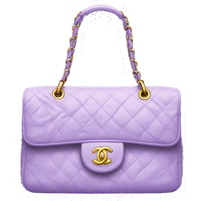 Lilac chanel handbag emoji