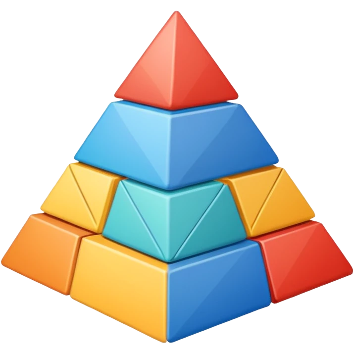 2-d triangle with boxes inside like a bureaucratic system emoji