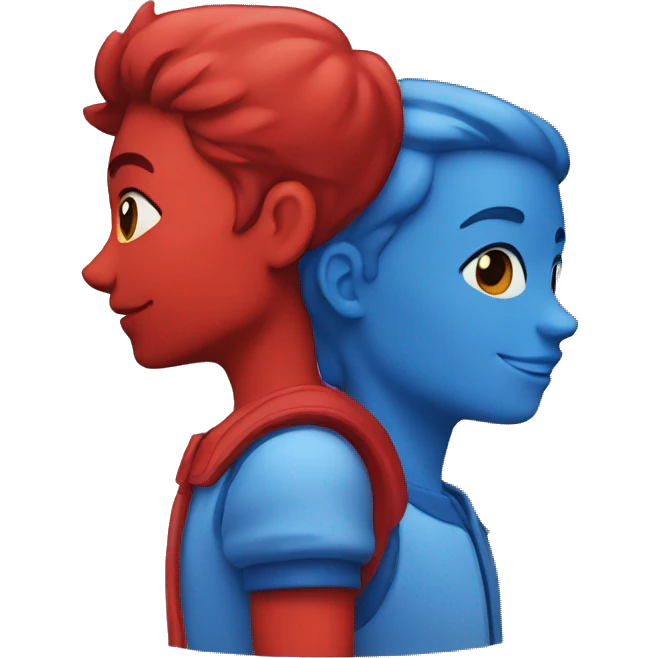 Love blue and red combination  emoji