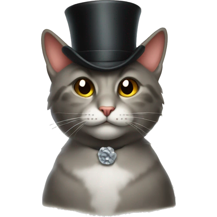 cat tophat emoji