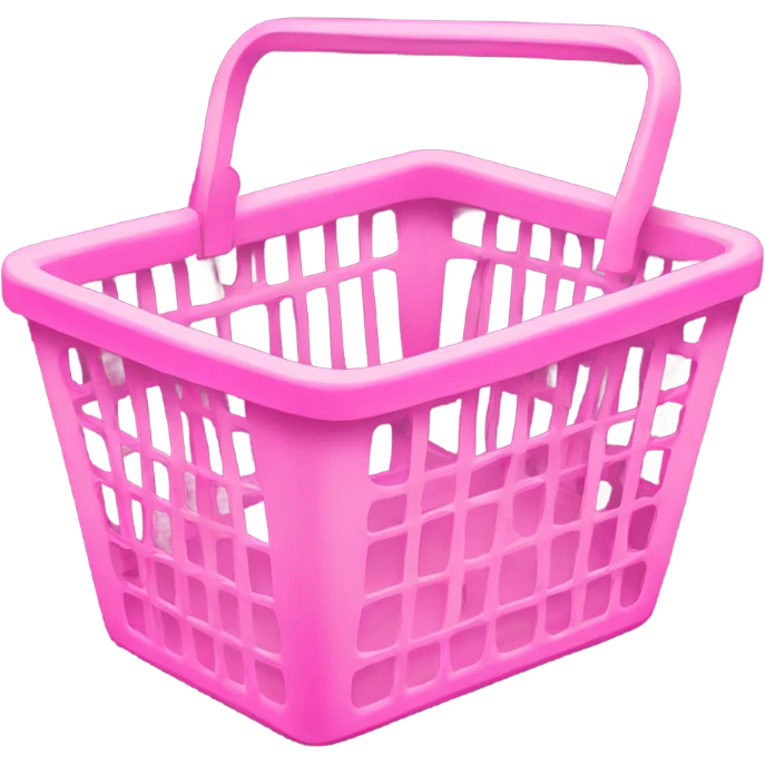 Pink empty shopping basket emoji