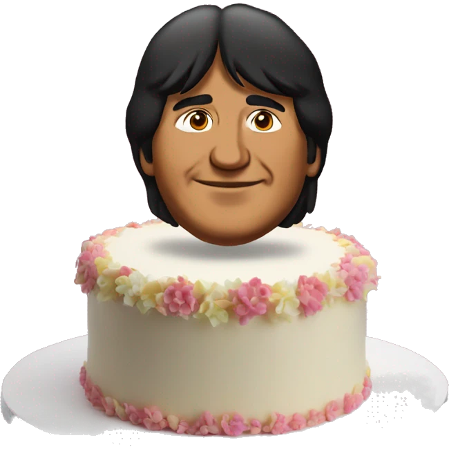 evo morales as a cake emoji