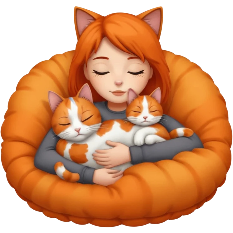  cat in lap human head emoji