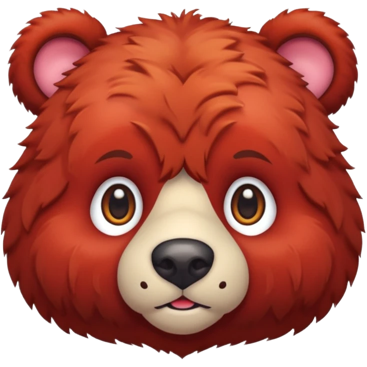 red bear face emoji