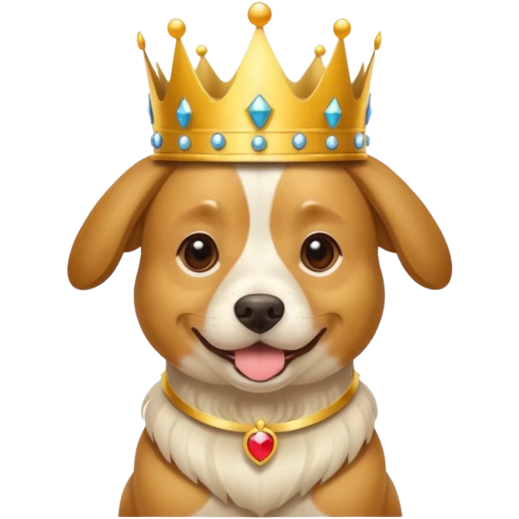 Dog wearing a crown emoji