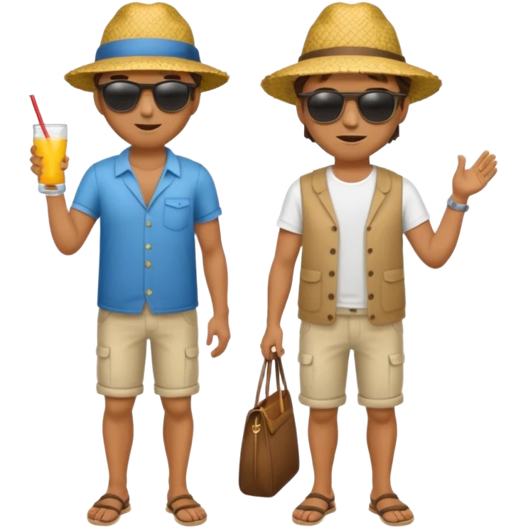 full body man with strow hat emoji