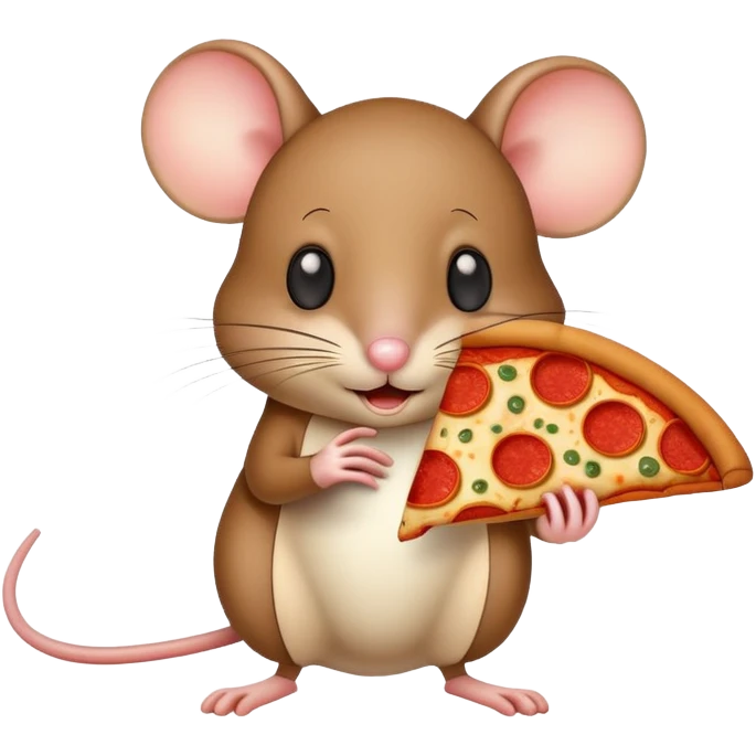 Raton con rebanada de pizza  emoji
