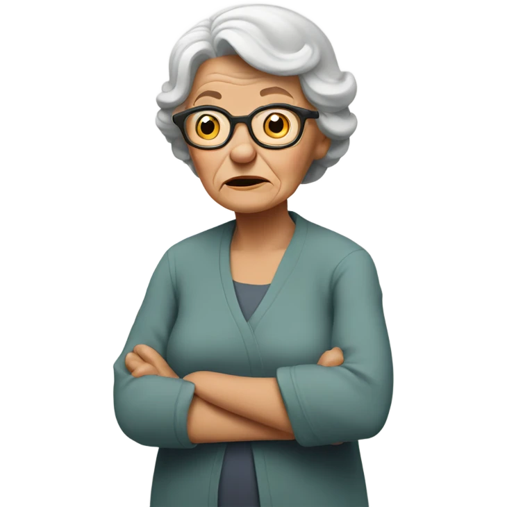 Old lady shrugging  emoji