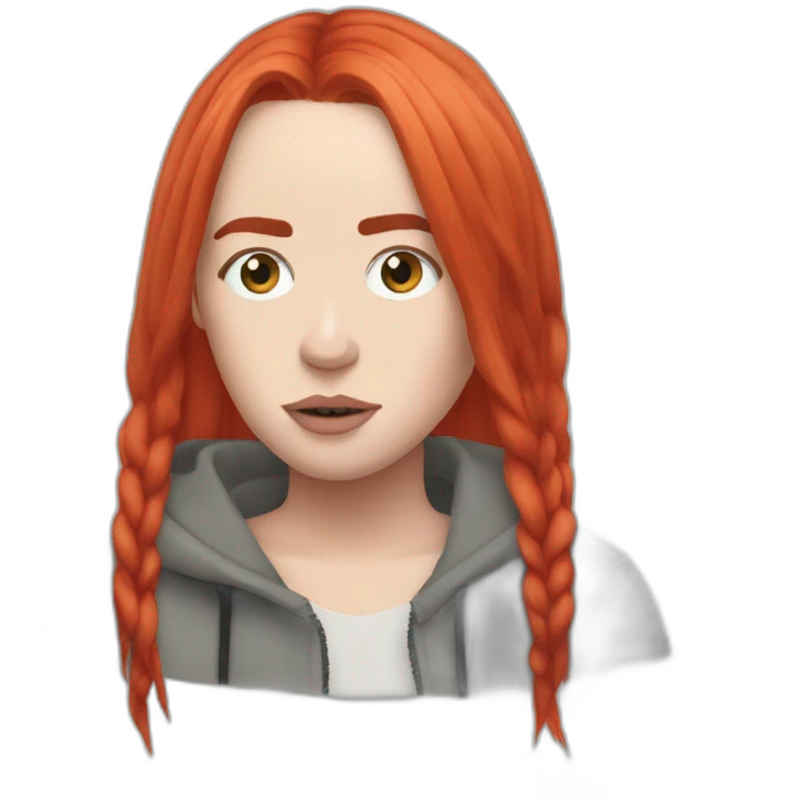 Billie Eilish red hair emoji