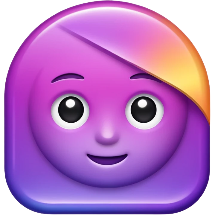 beautiful realistic highlighter in purple gradient emoji