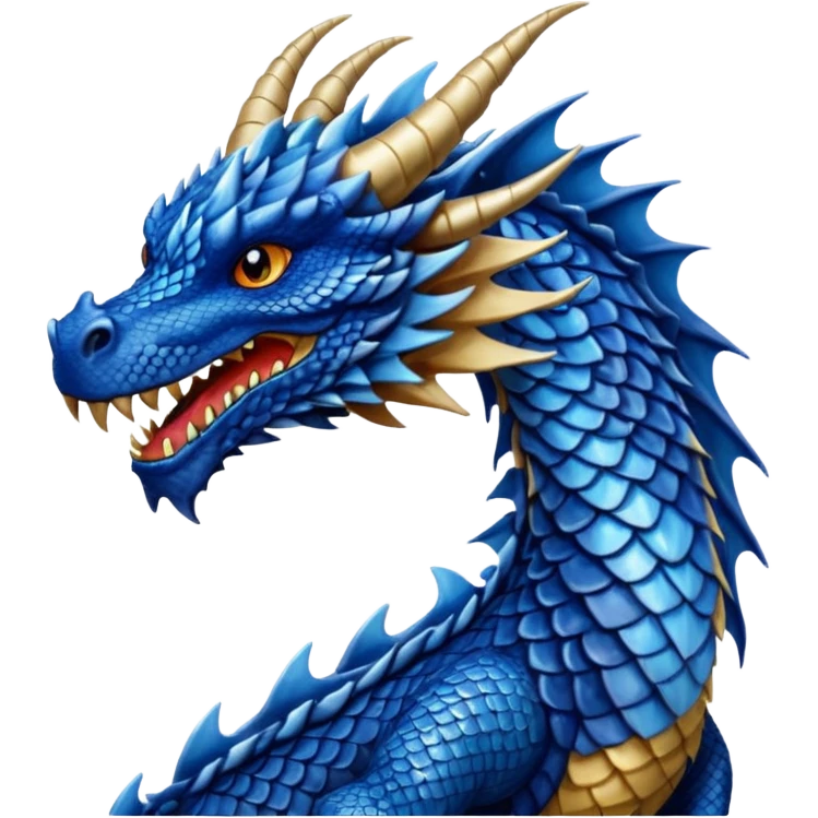 majestic Navy blue dragon emoji