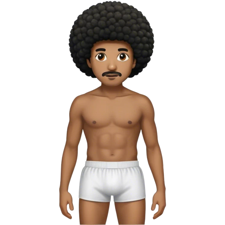Gamer guy with afro wearing boxers emoji