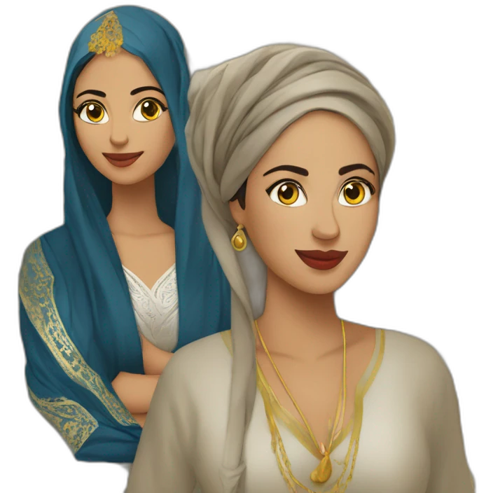 Algerienne et marocaine emoji