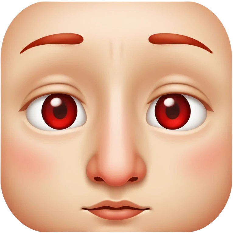 nose with redness under nostrils emoji