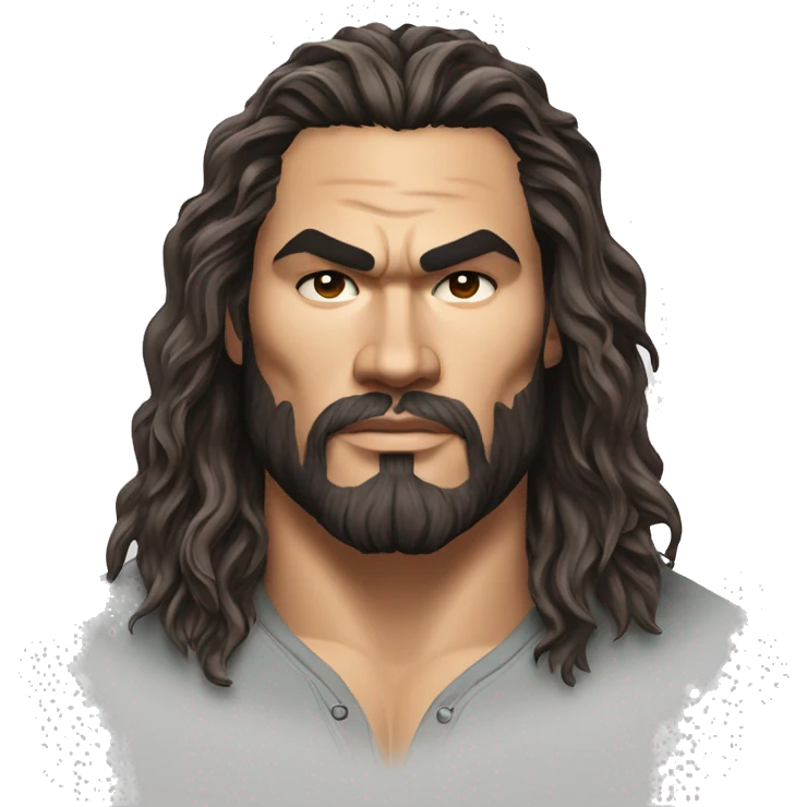 realistic jason momoa wearing tee emoji