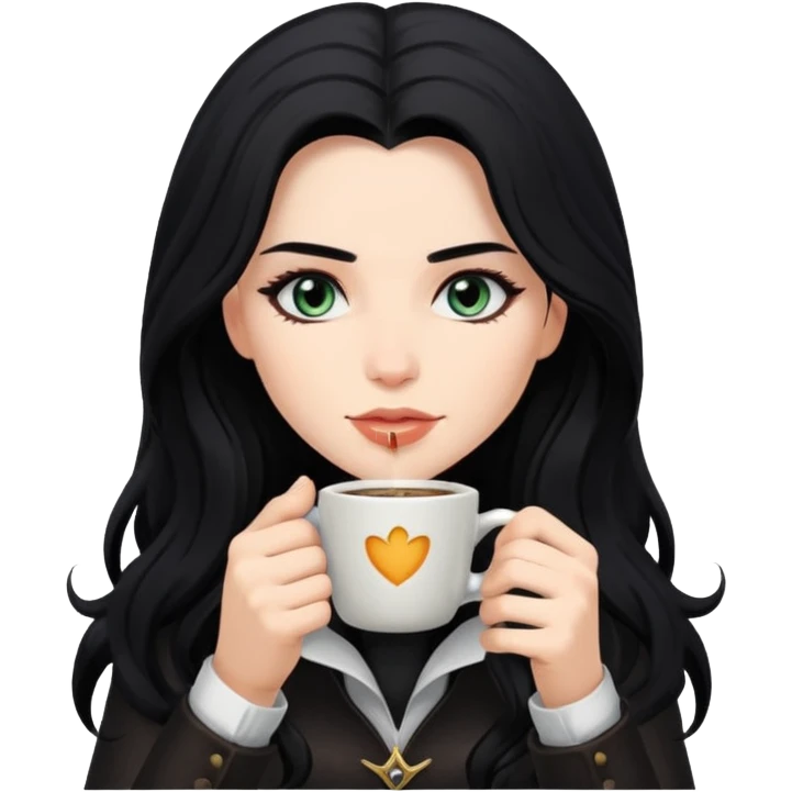 yennefer drinking coffee emoji