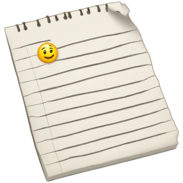 writing in notepad emoji