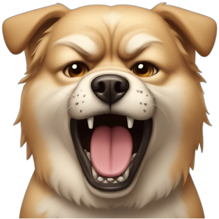Very very very angry dog emoji