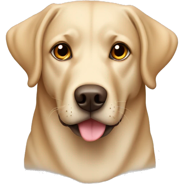 Labrador cross retriever with brown eyes emoji