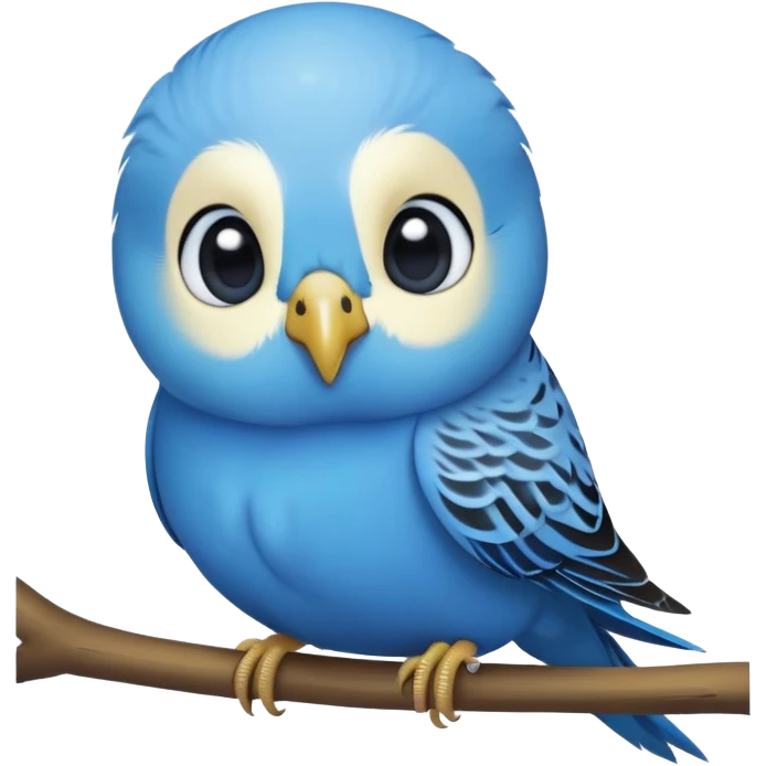 cinematic-cute-blue-budgie-portrait-emoji,-head-tilted-playfully-and-inquisitively,-featuring-a-brilliant-blue-feathered-fur-with-a-natural-sheen,-round,-sparkling-dark-eyes-filled-with-curiosity,-simplified-yet-irresistibly-adorable emoji