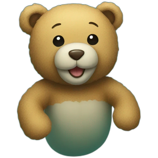 Teddy swimming  emoji