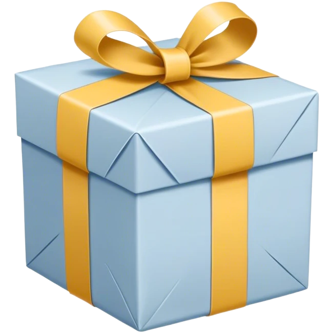 A neatly wrapped package with a ribbon partially tied, indicating something is coming soon. The design is clean, minimal, and modern, in a flat illustration style, ideal for an empty state UI. emoji