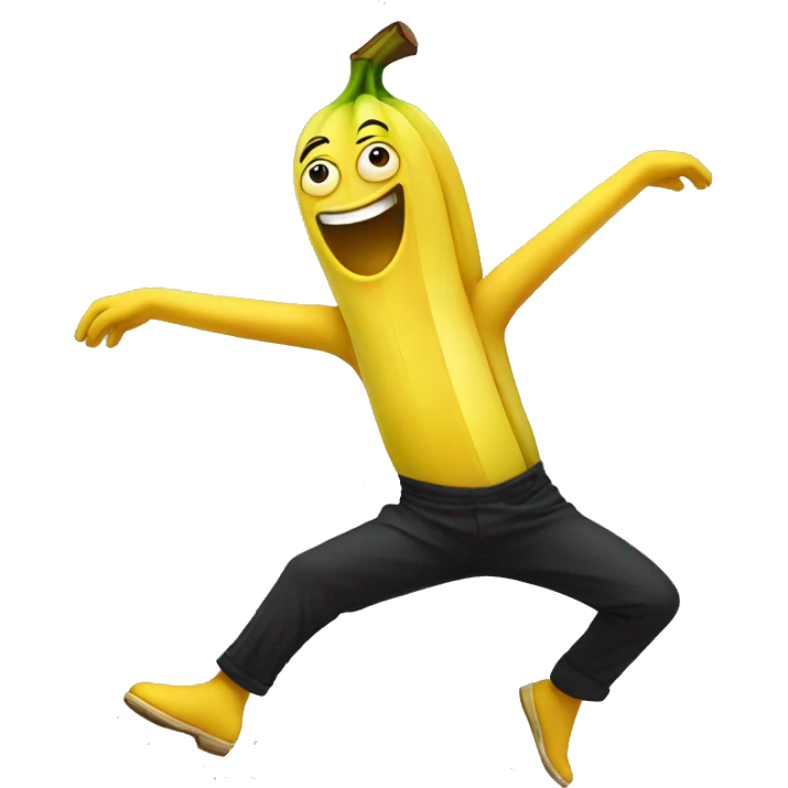 A dancing banana emoji