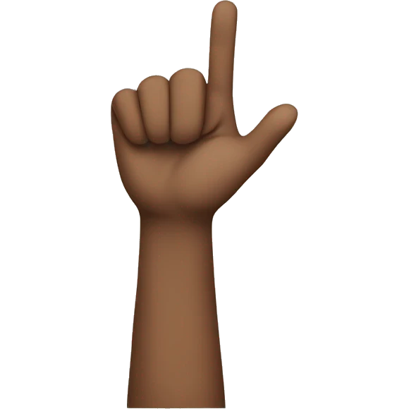 man raising one hand emoji