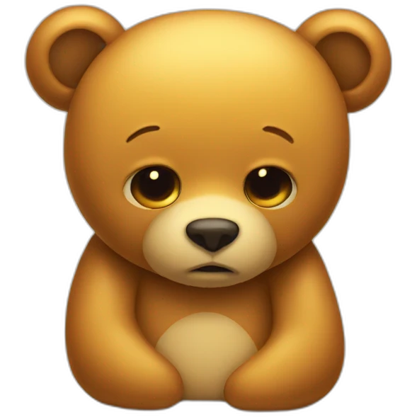sad honey bear emoji
