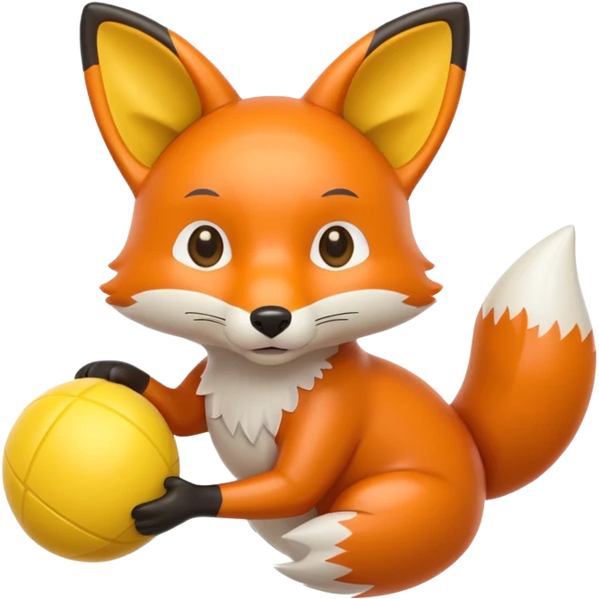The Fox and The Hopper Ball Yellow Toy emoji