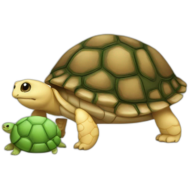 Tortue avec un chat emoji