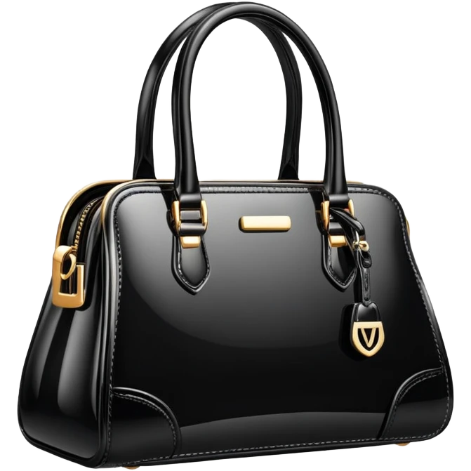 luxury black handbag emoji
