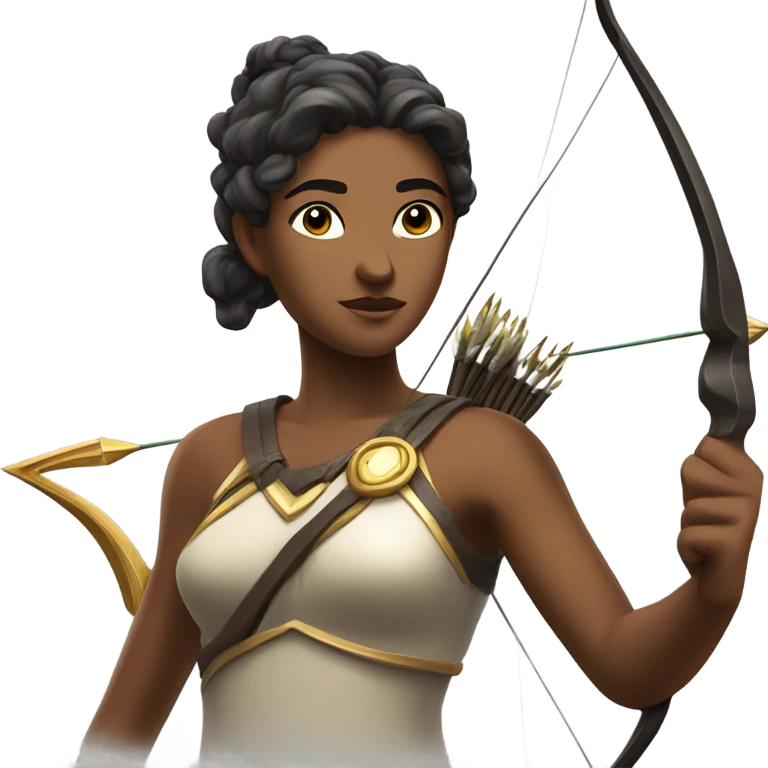 Artemis with bow and arrow emoji