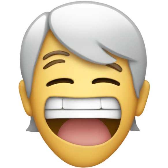 Hands over mouth covering a laugh  emoji